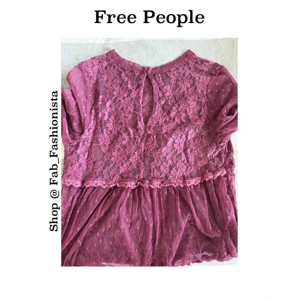 Free People Sheer Lace Blouse size XS